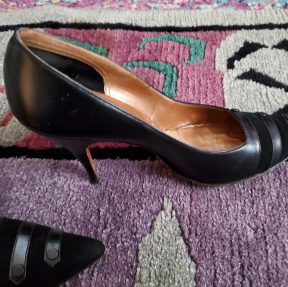 Martinique French Vintage Leather/Suede Pointy Pum - Picture 5 of 6